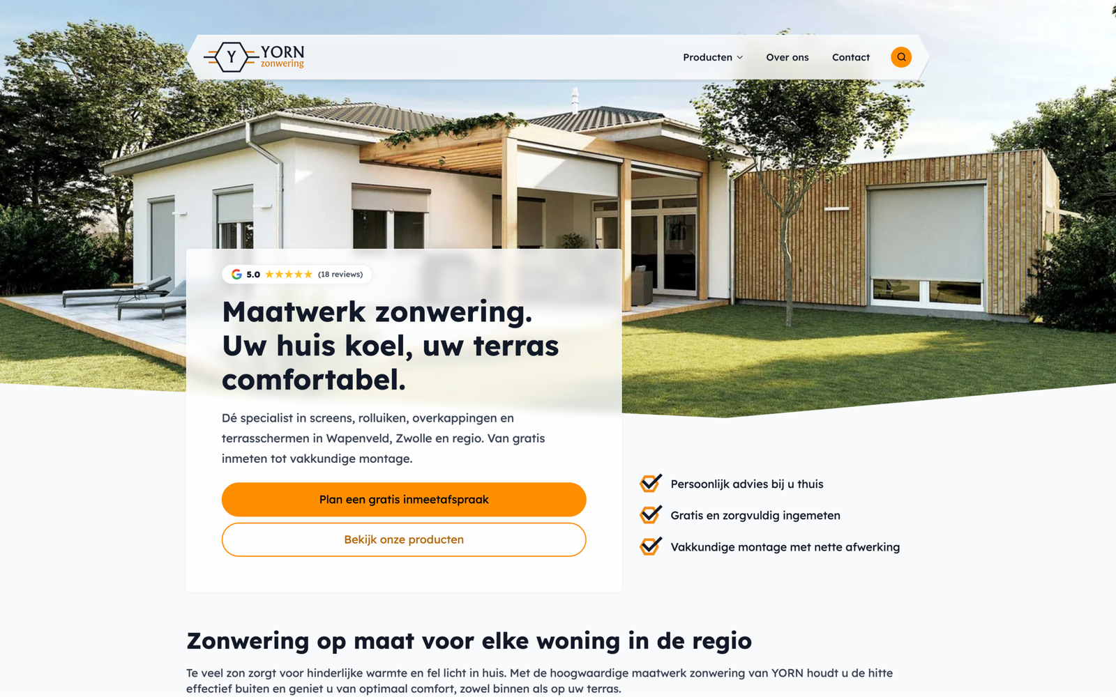 Screenshot van het project